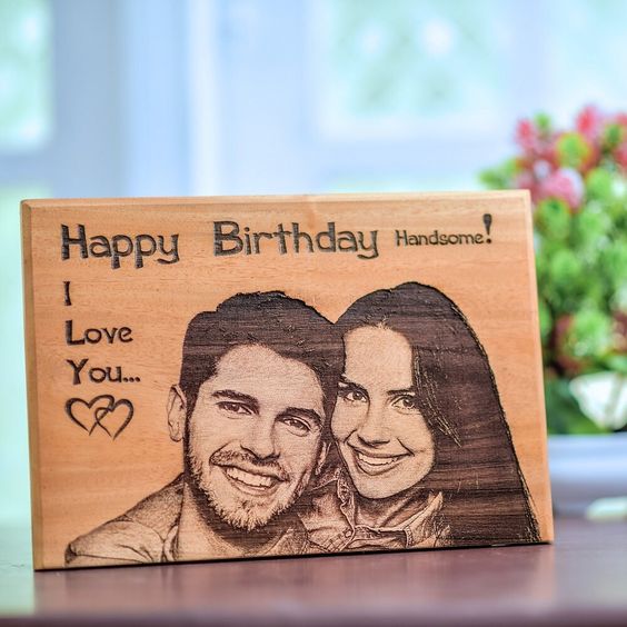 Wooden Engraved Mdf Photo Frame Small Personalised Item For Any Space