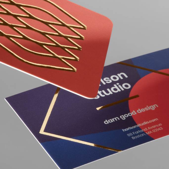 Golden Foil Matt Business Cards
