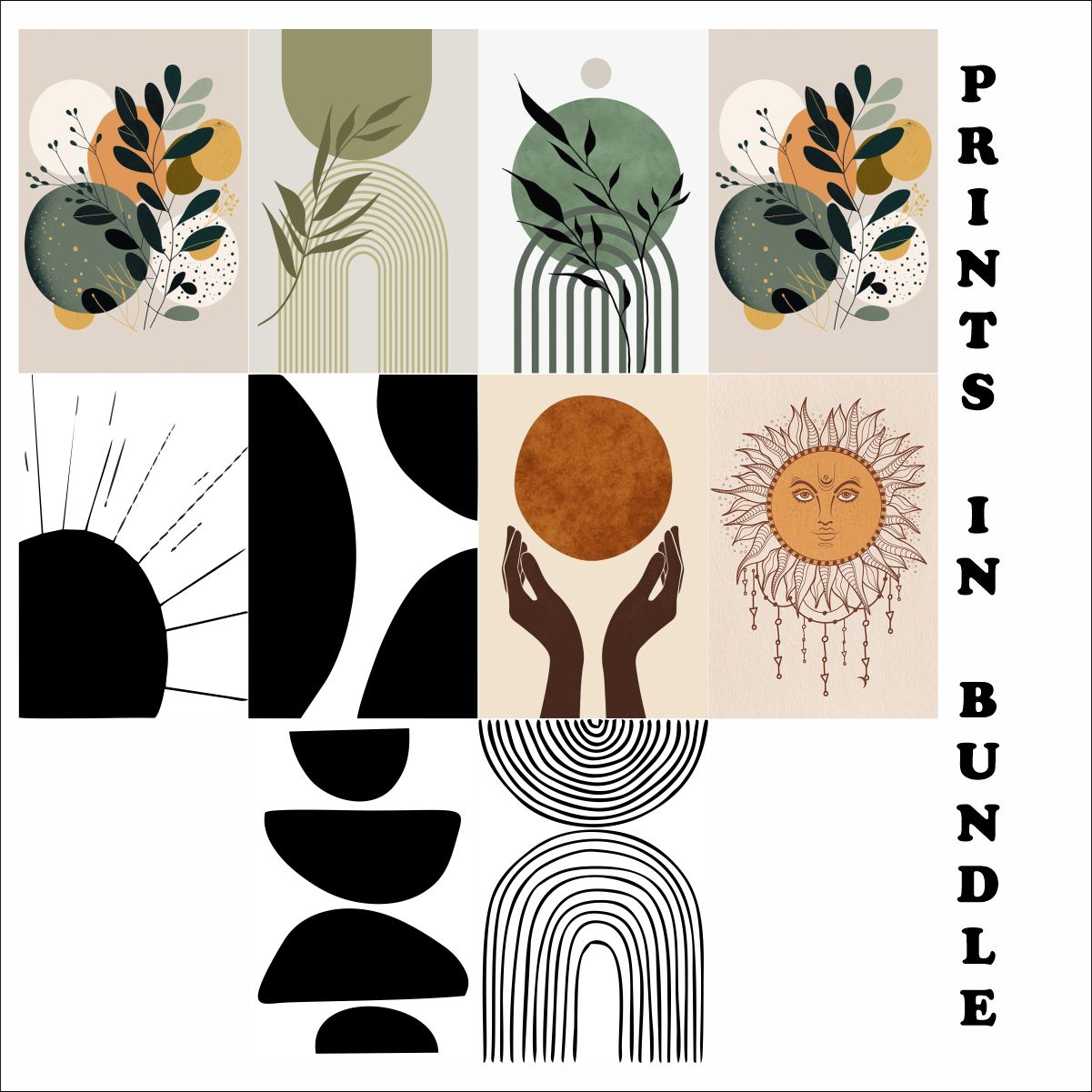 Boho art Poster A4 Size Pack Of 10