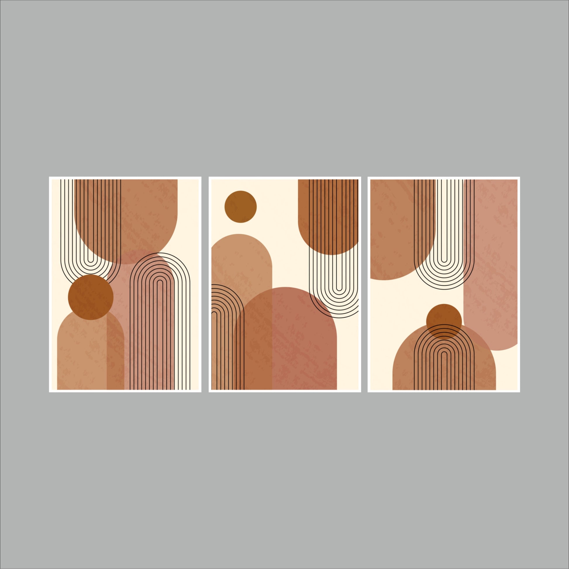 Pack Of 3 Multicolor Century Boho Printed Wall Decor For Any Space