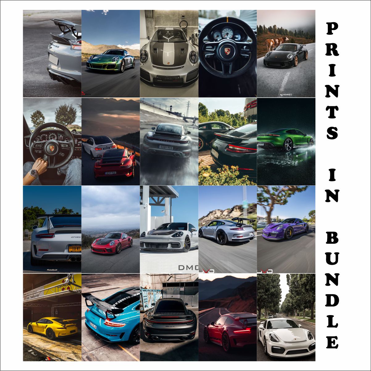 Porche Posters A4 Size Pack Of 20