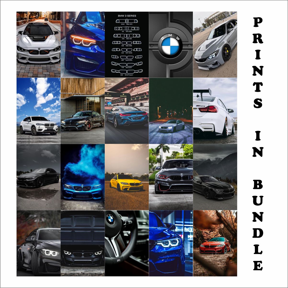 BMW Posters A4 Size Pack Of 20