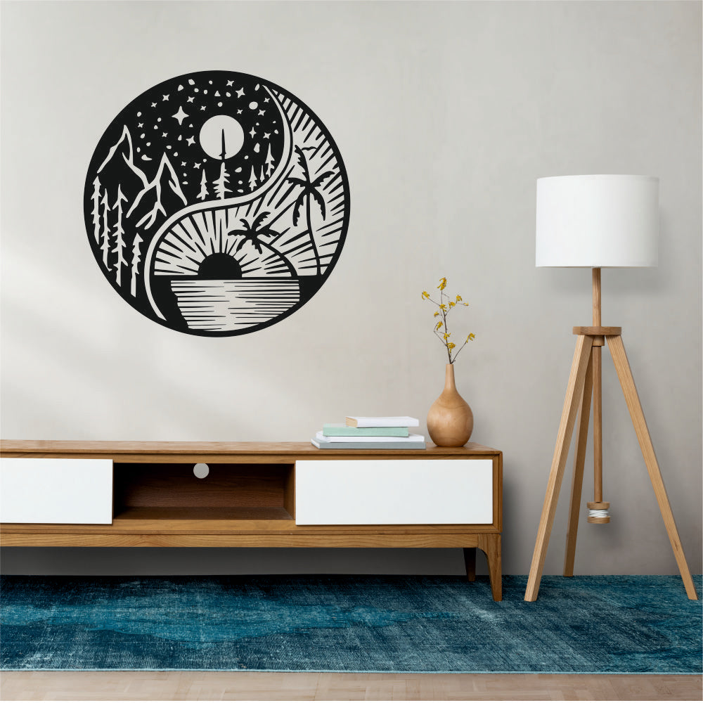 Black Engineered Wood Themed Wall Hangings