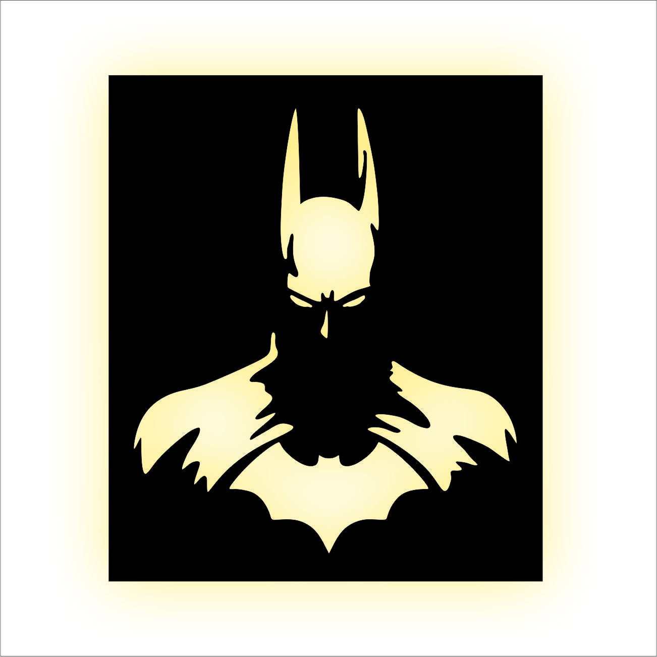 Batman Backlit Wall Decor warm white Led