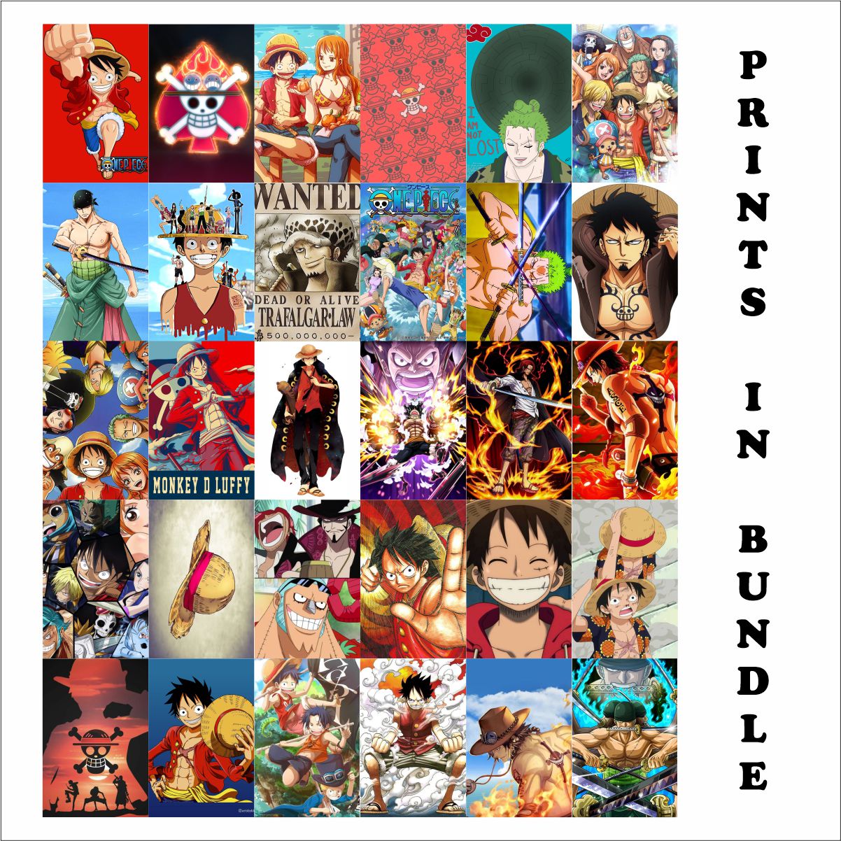 One Piece Poster A6 Size Pack Of 30