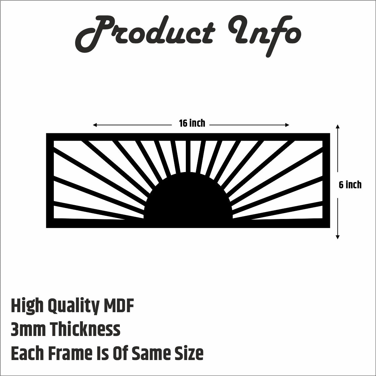 Wooden Sunrise Design Wall Art | For Wall Decoration