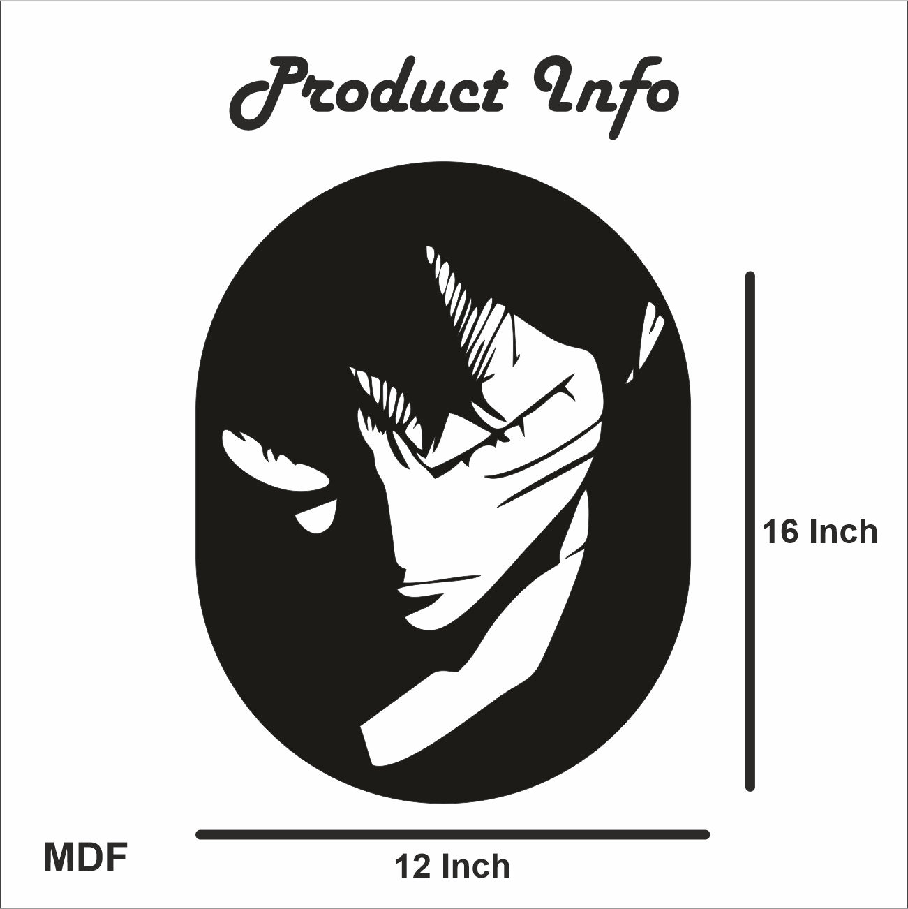 Luffy Red Anime Themed Wall Art Decor Sculpture