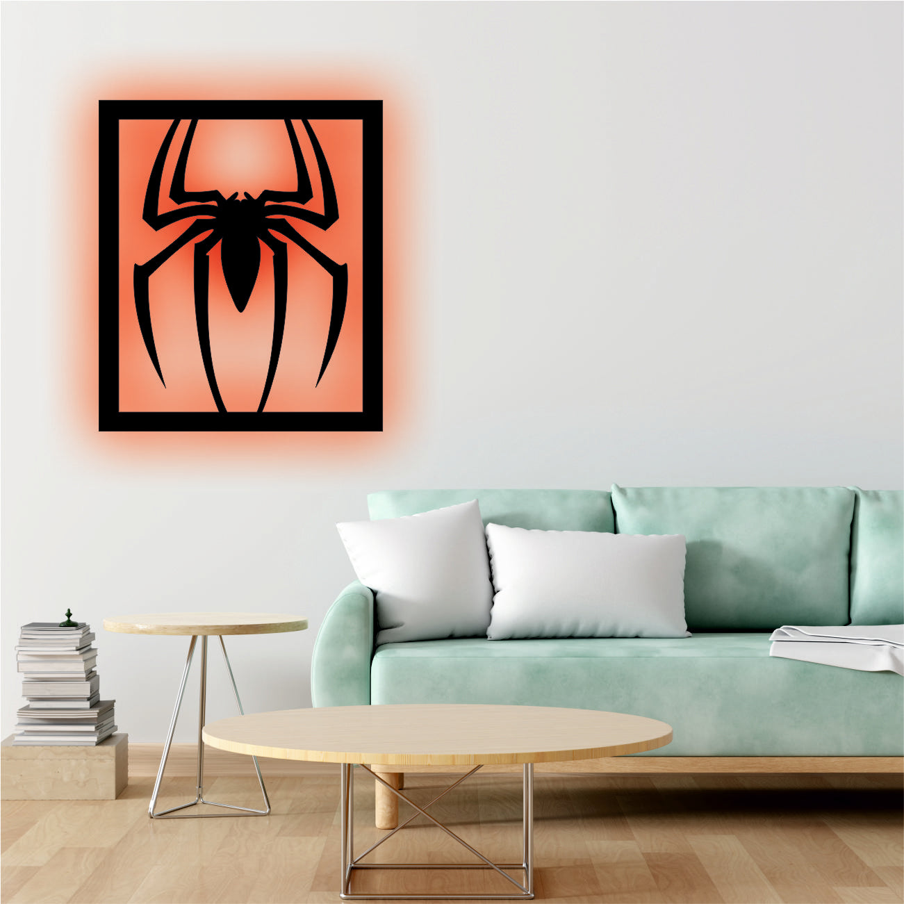 Spiderman Logo Backlit Wall Decor