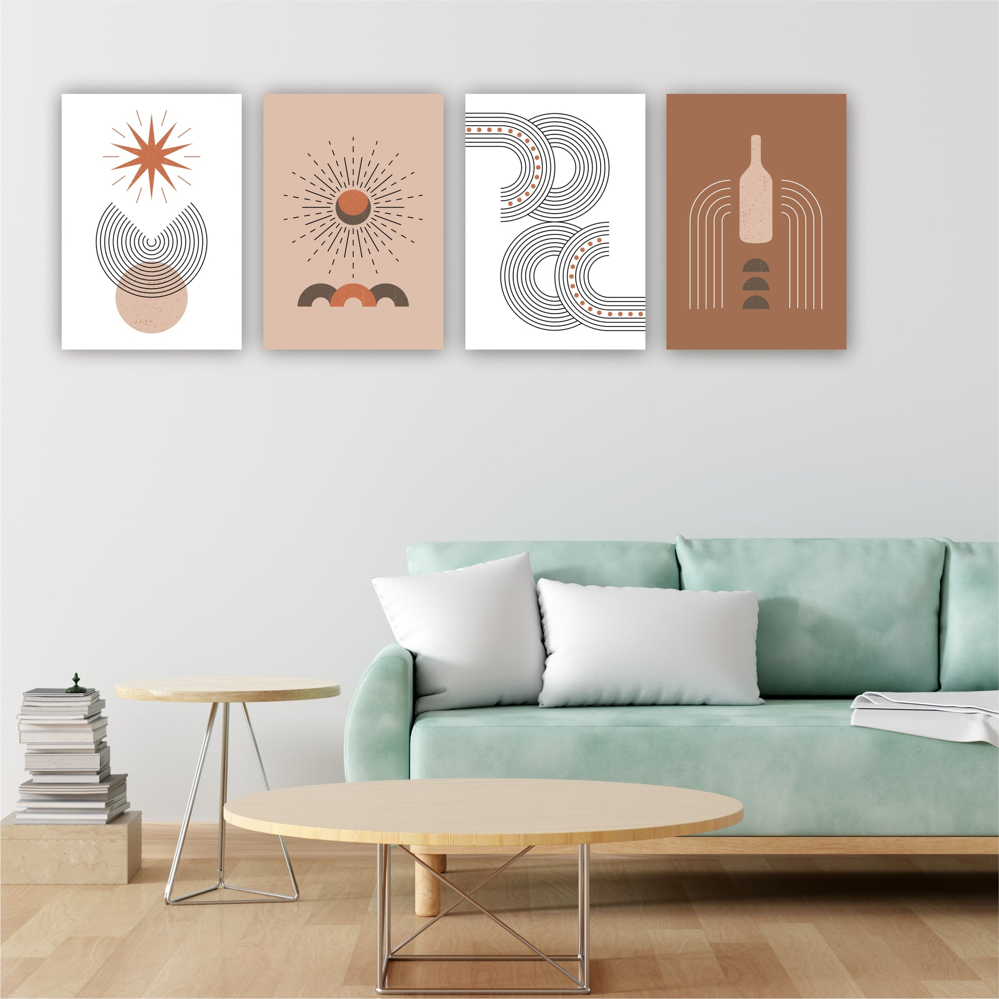 Pack Of 4 Multicolor Abstract Printed Wall Decor For Any Space