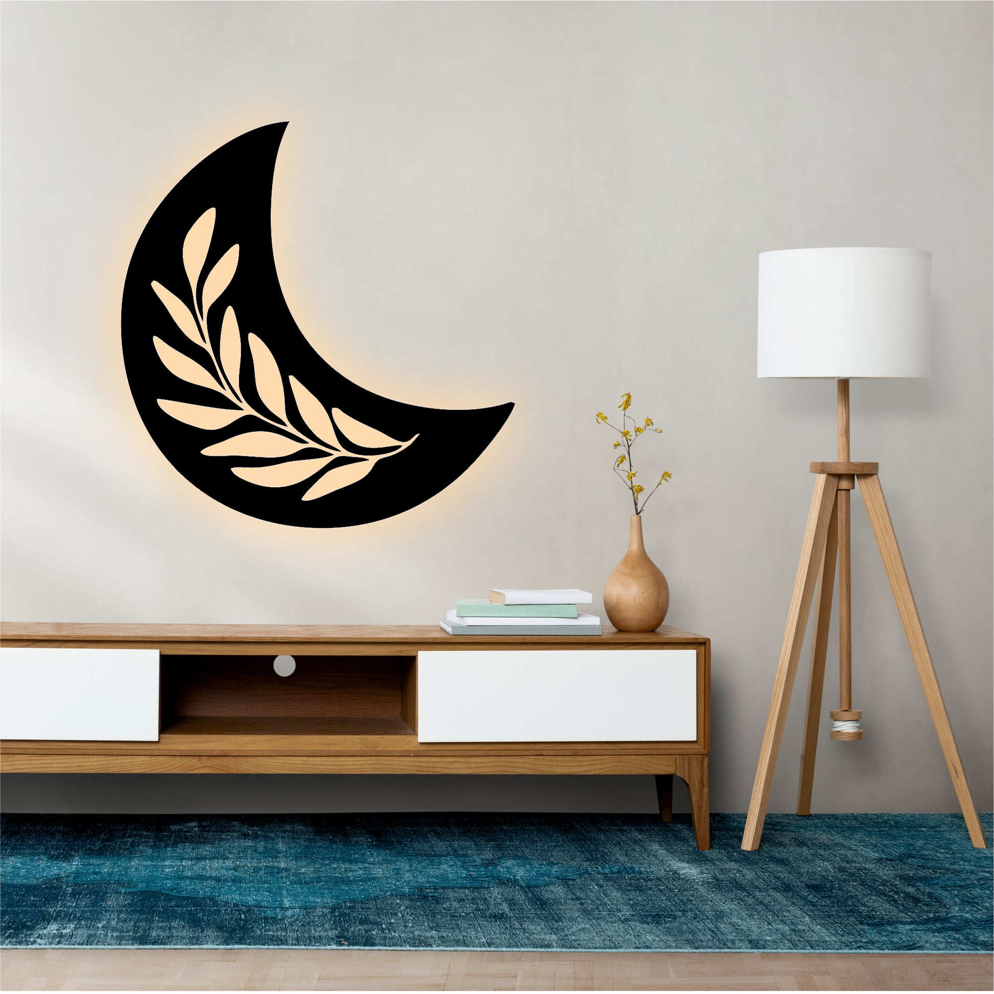 Black Space Moon Wall Art Free Space Themed Decor
