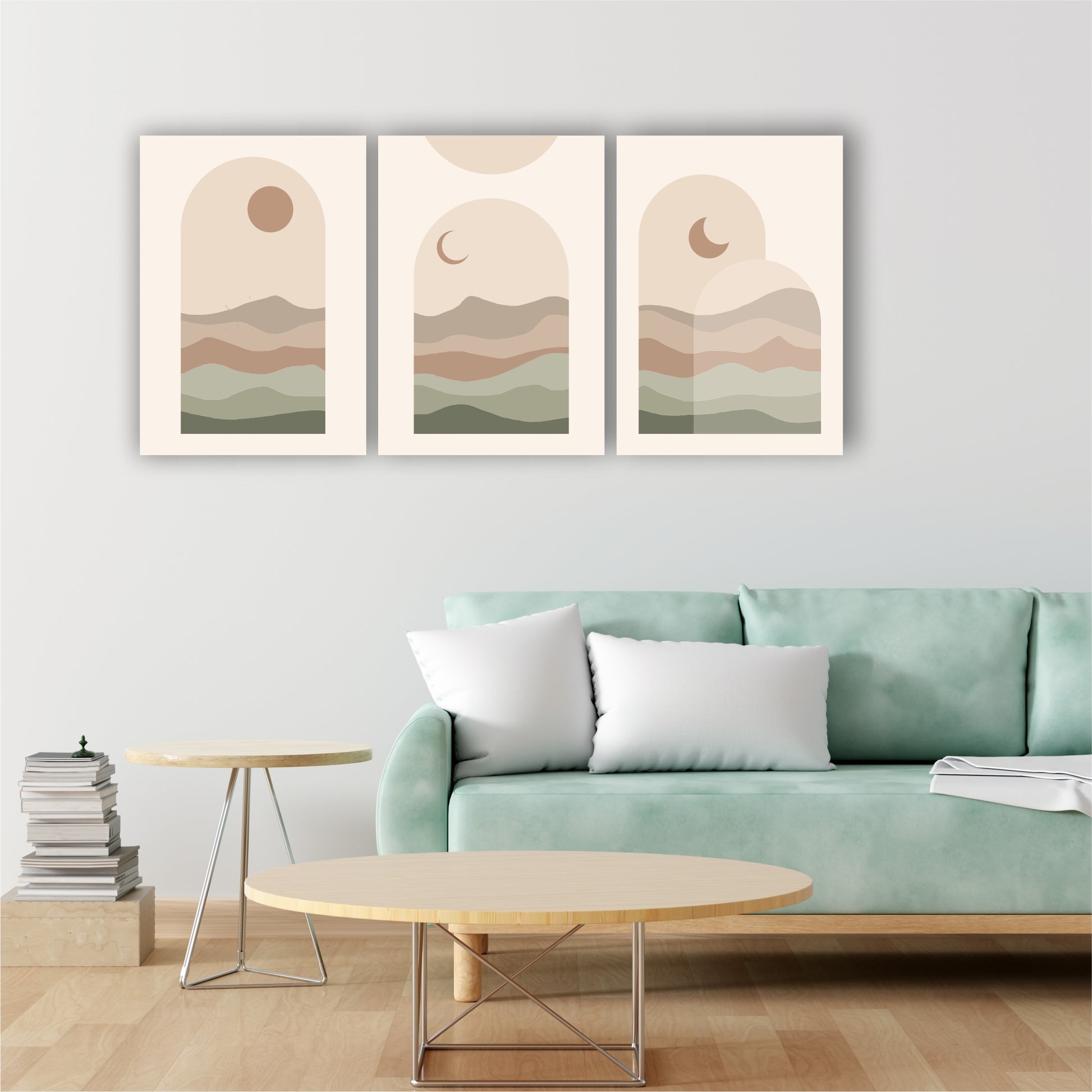 Pack Of 3 Multicolor Landscape Abstract Printed Wall Decor For Any Space