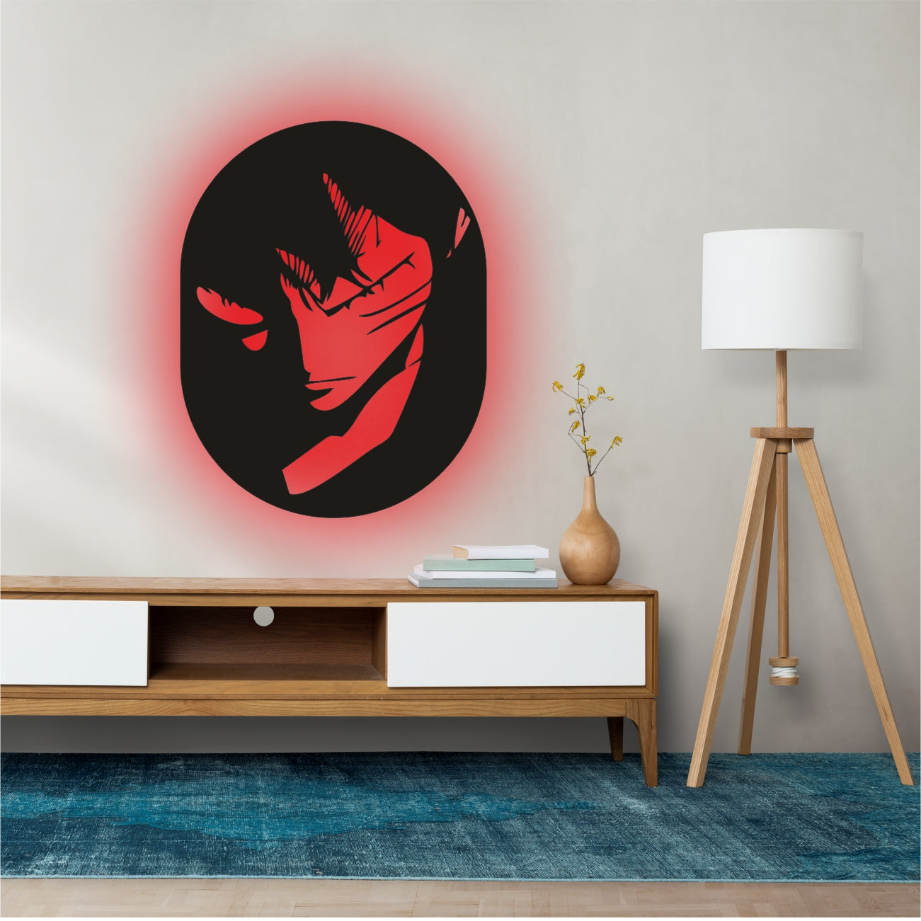 Luffy Red Anime Themed Wall Art Decor Sculpture