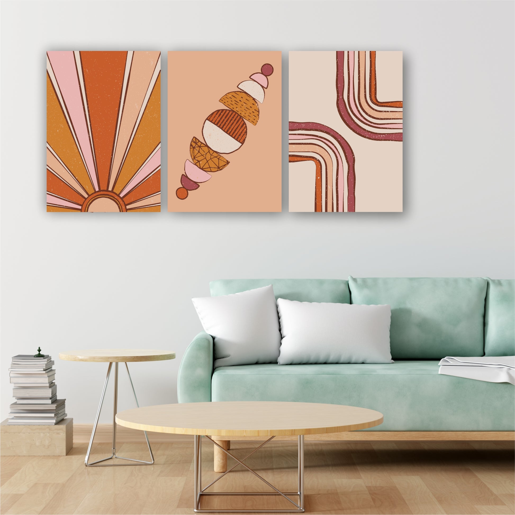 Pack Of 4 Brown Boho Printed Wall Decor For Any Space