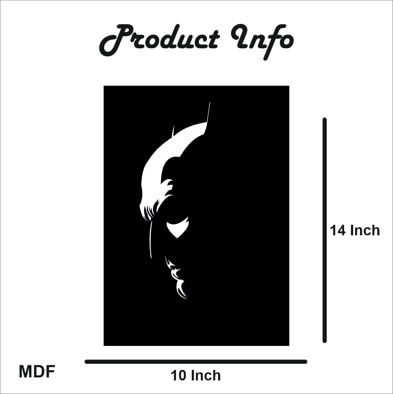 batman Backlit Wall Decor Side Face Warm White Led