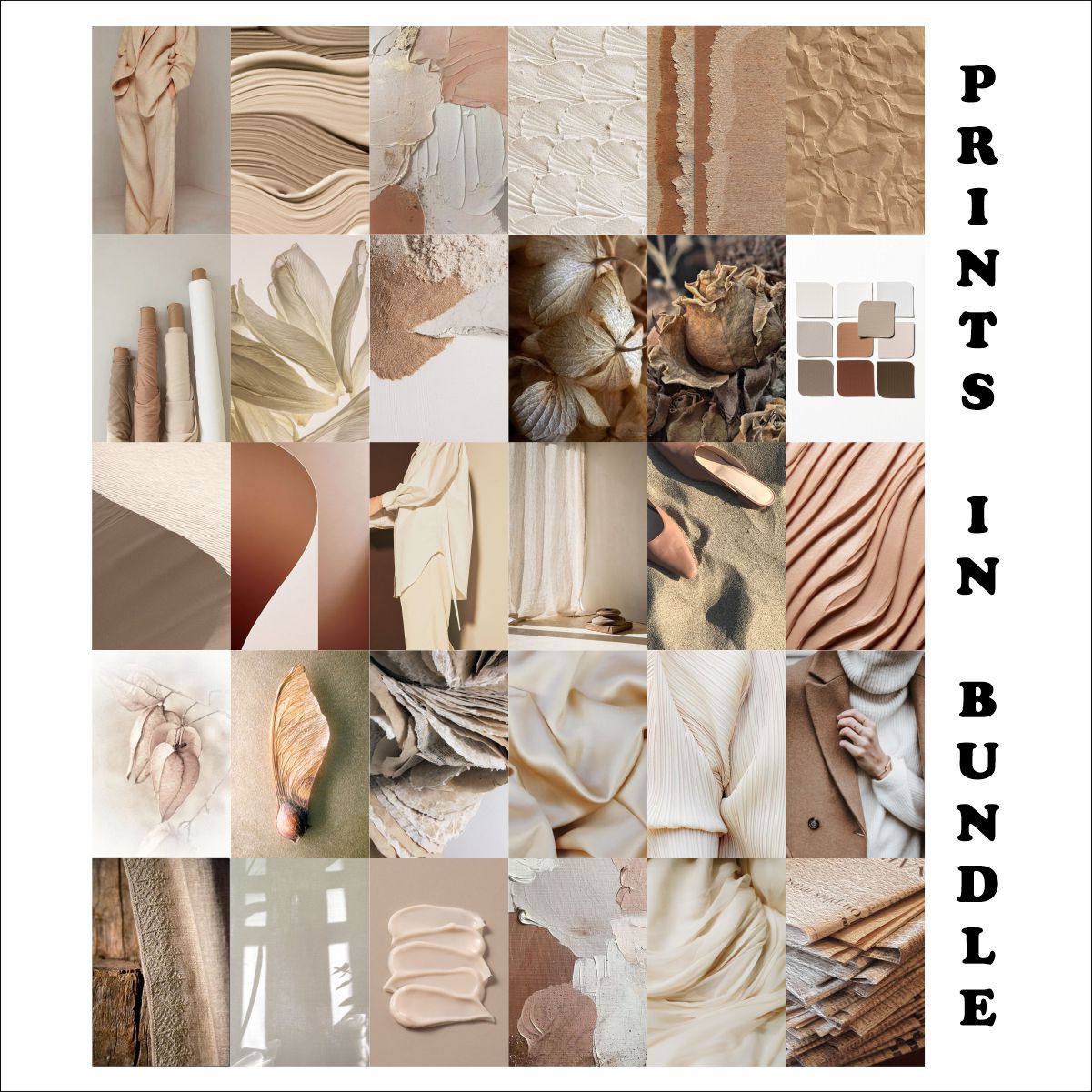 Beige Aesthetic Poster A6 Size Pack Of 30