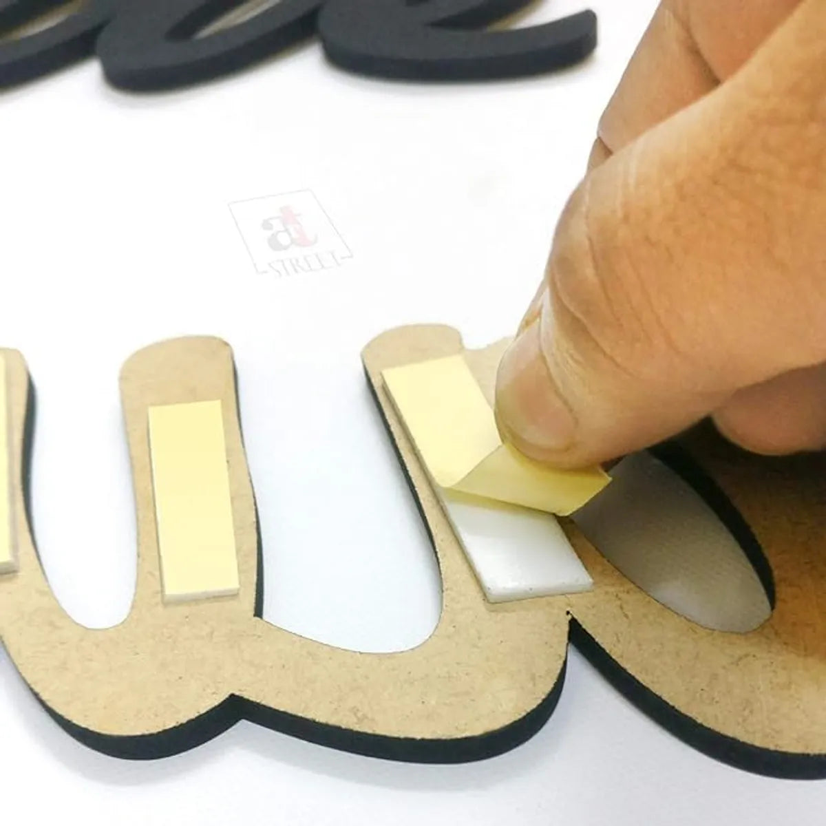 Multicolor Engineered Wood Wall Hanging Love & Laughter Art Deco Theme