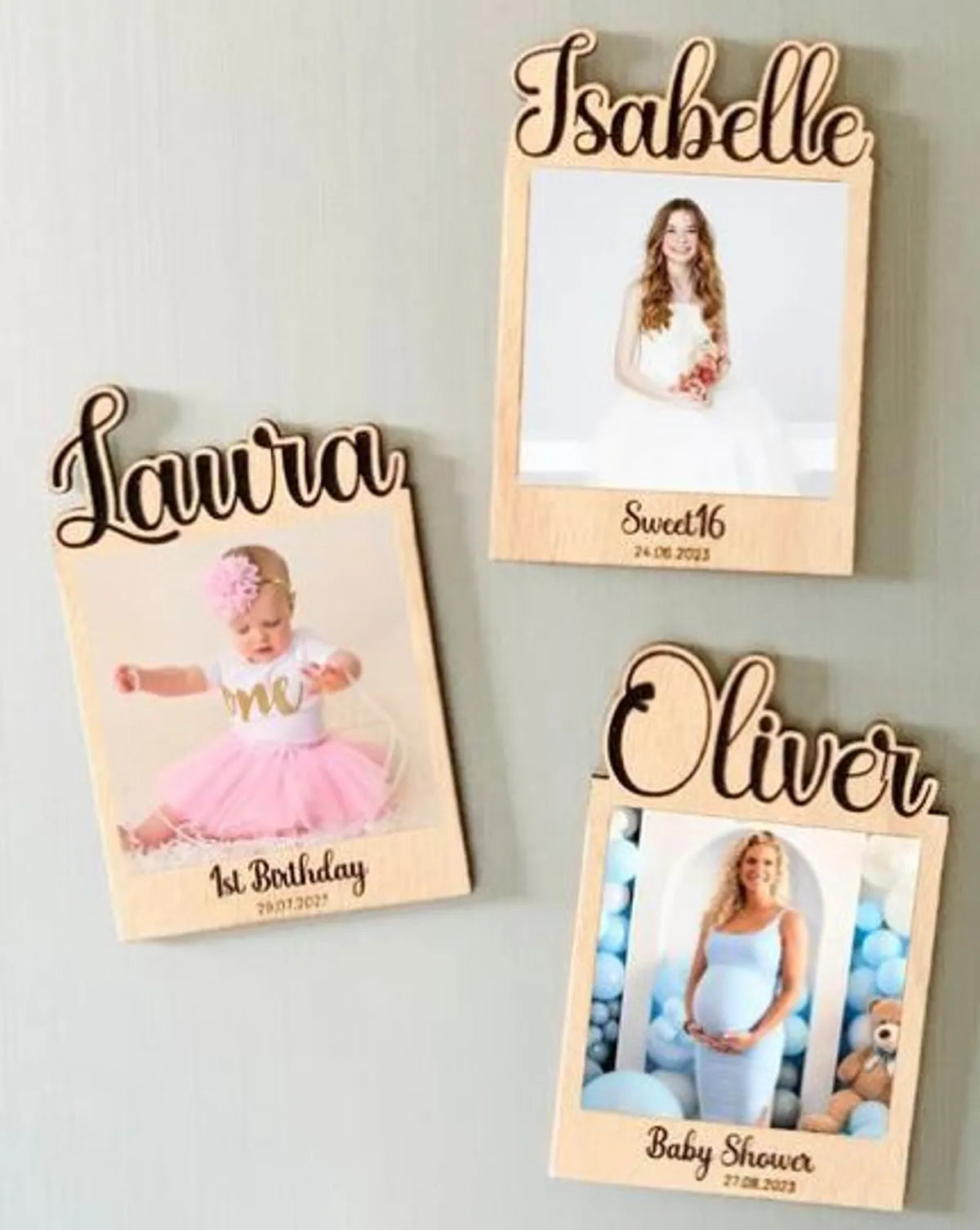 Wooden Plate With Printed Photo & Msg Medium Personalised Item For Any Space