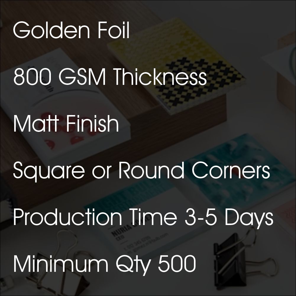 Golden Foil Matt Business Cards
