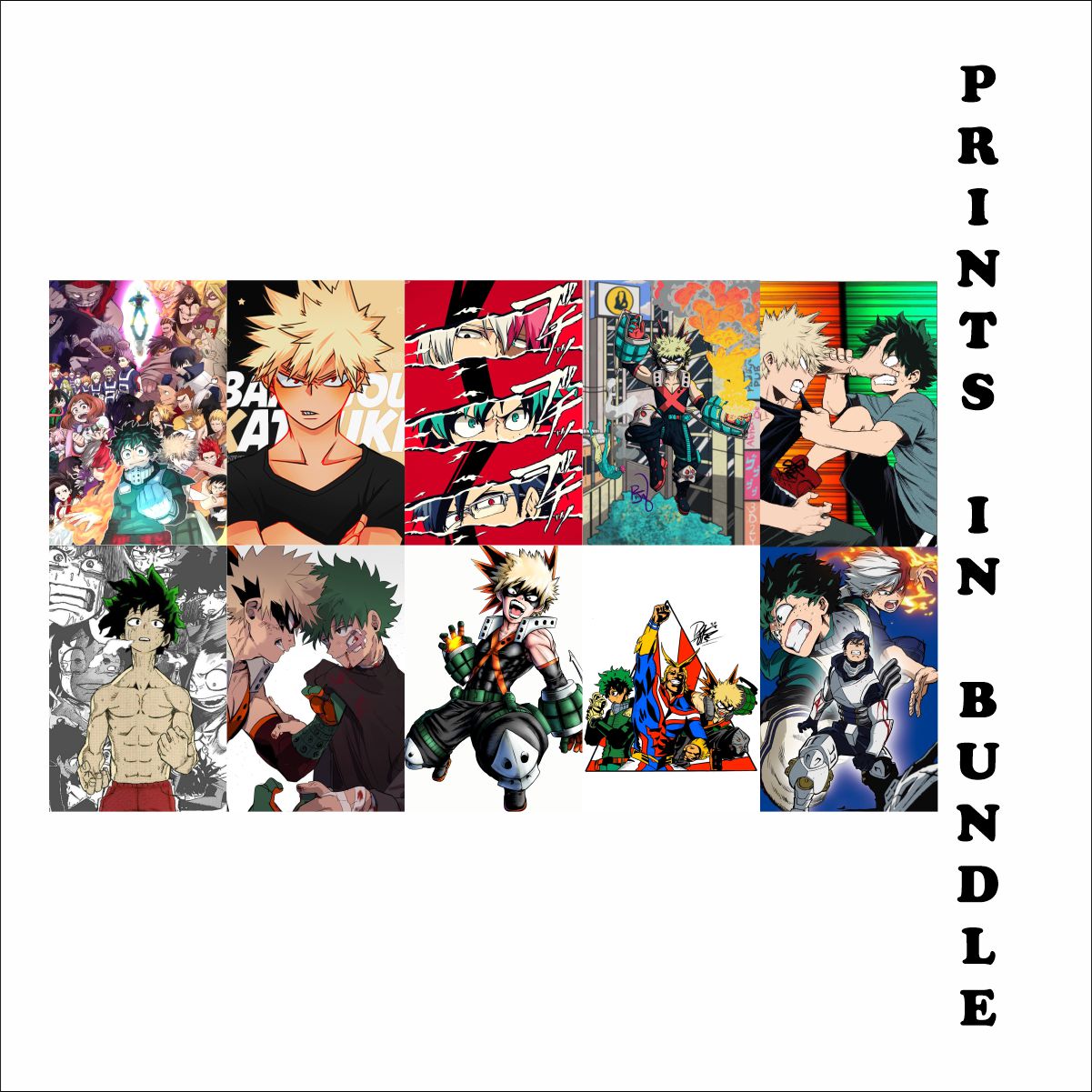 My Hero Academia Poster A4 Size Pack of 10 (Set 3)