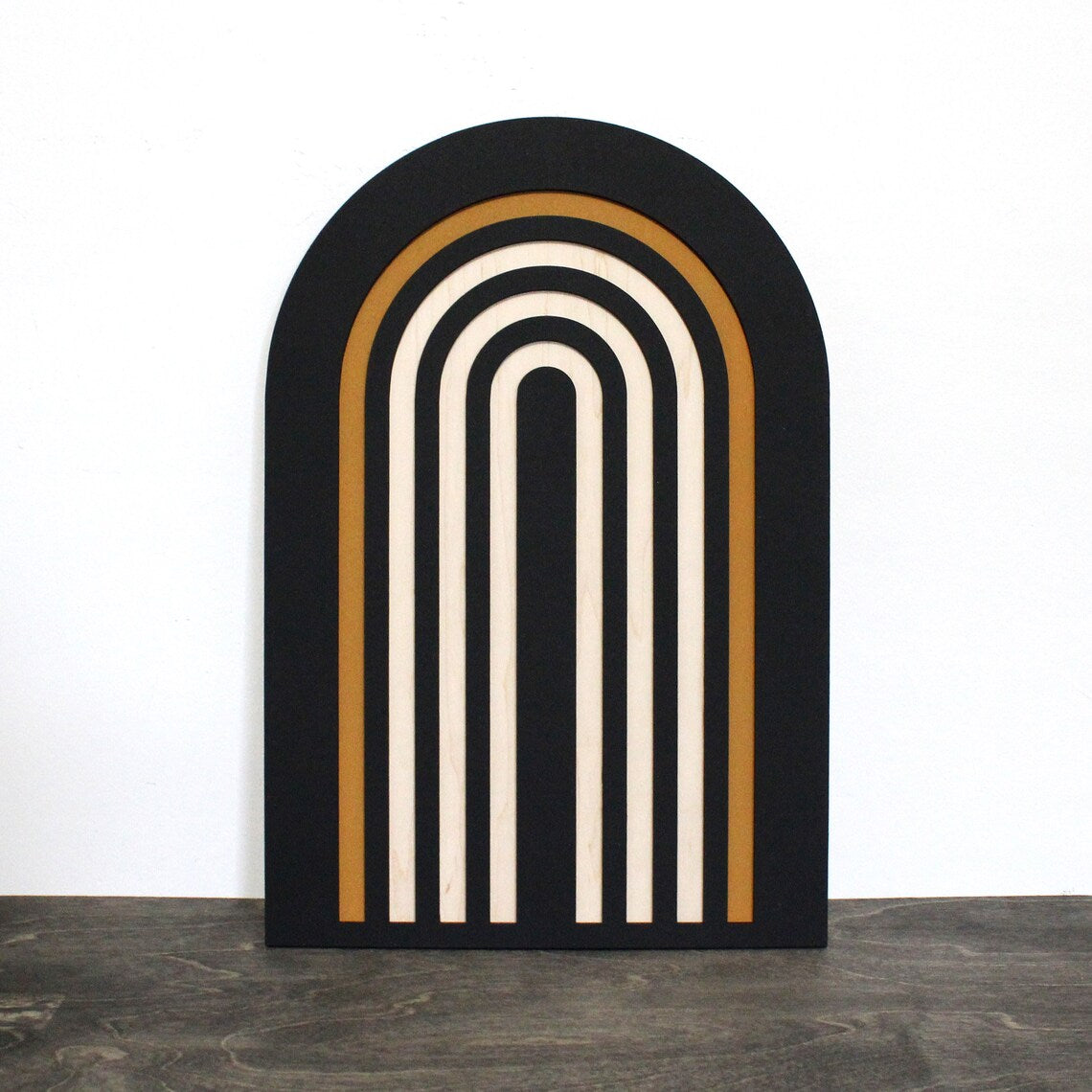 Multicolor Metal Floral Themed Wooden Wall Hanger