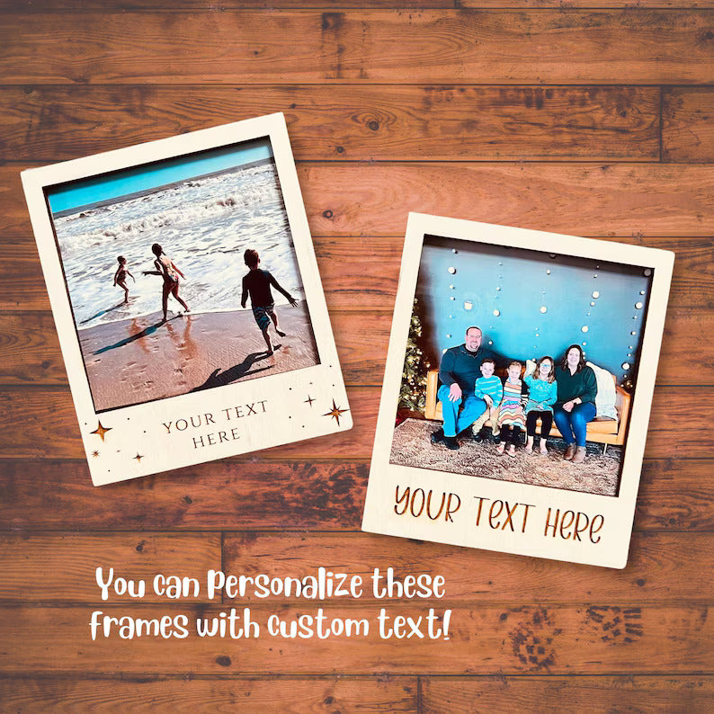 MDF Photo Frame With Text Fridge Magnet Pack Of 3