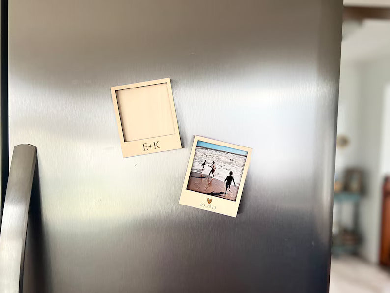 MDF Photo Frame With Text Fridge Magnet Pack Of 3
