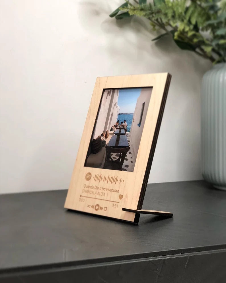 Wooden Spotify Mdf Wooden Photo Stand Personalised Item For Any Space