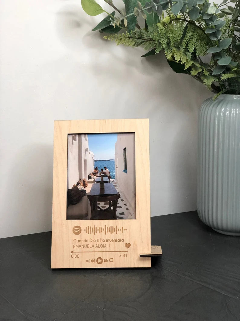 Wooden Spotify Mdf Wooden Photo Stand Personalised Item For Any Space