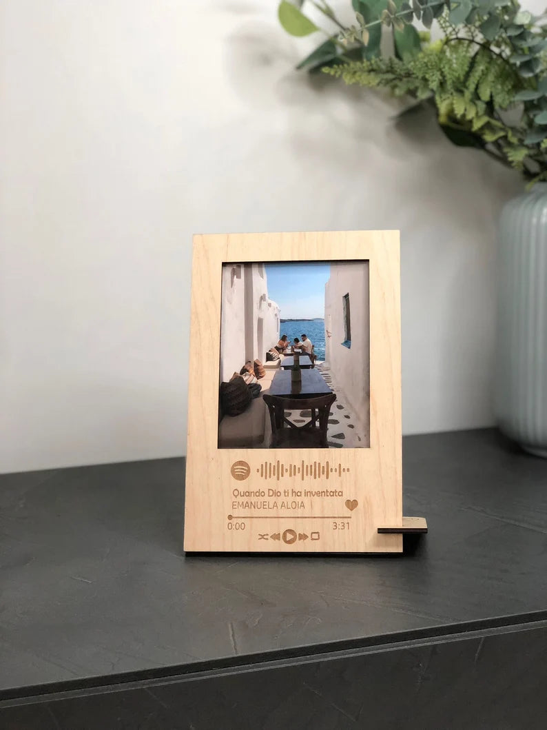 Wooden Spotify Mdf Wooden Photo Stand Personalised Item For Any Space