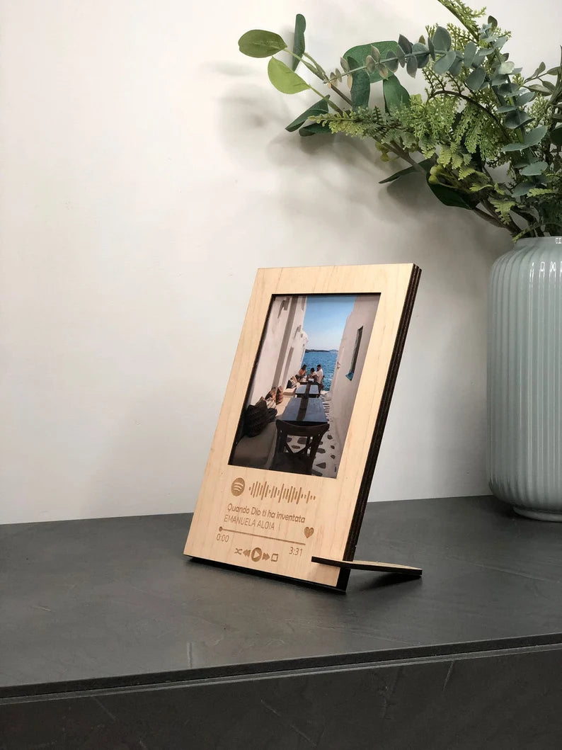 Wooden Spotify Mdf Wooden Photo Stand Personalised Item For Any Space