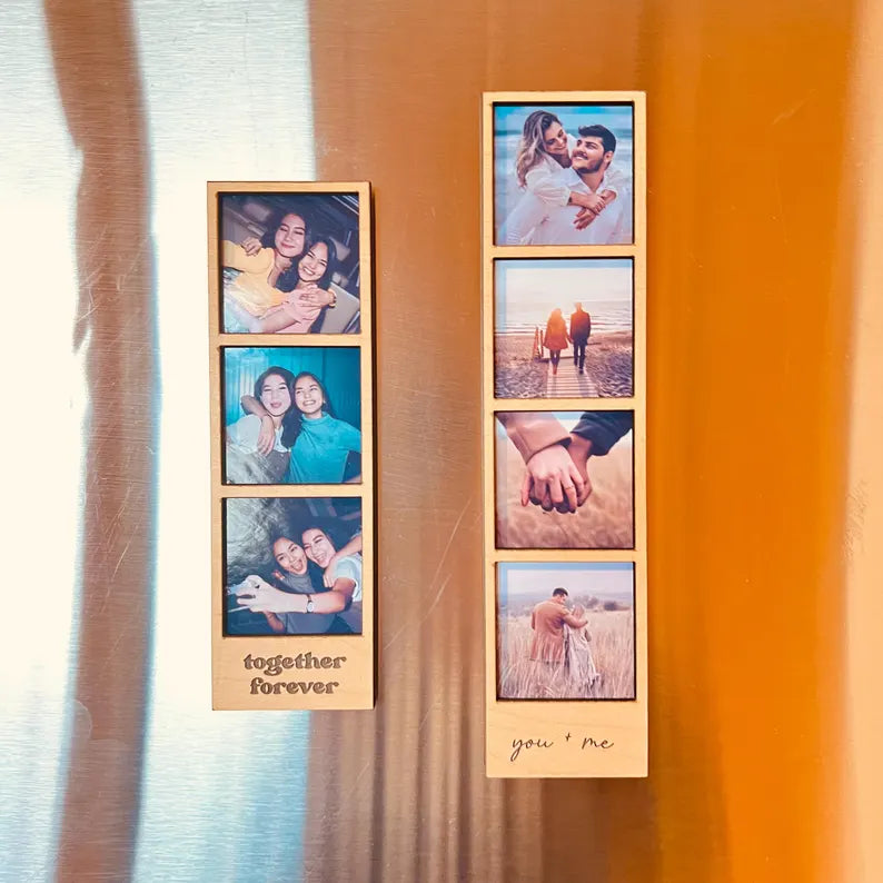 Wooden Photo Strip Fridge Magnet Pack Of 2