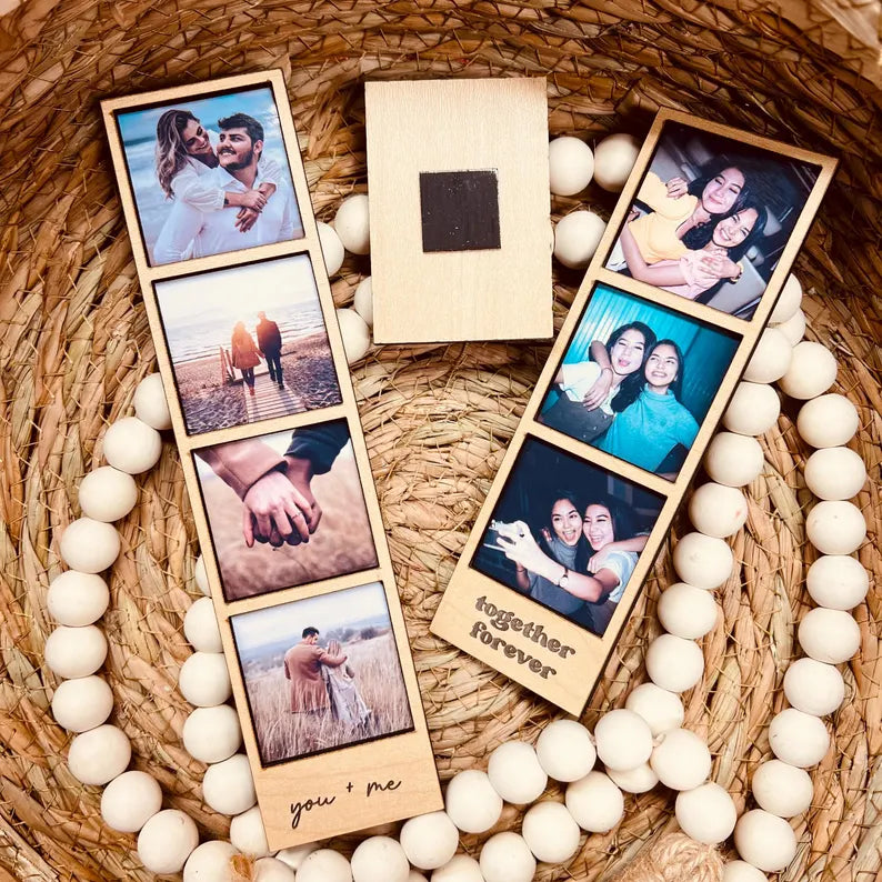Wooden Photo Strip Fridge Magnet Pack Of 2