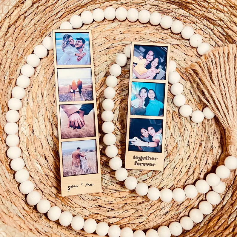 Wooden Photo Strip Fridge Magnet Pack Of 2