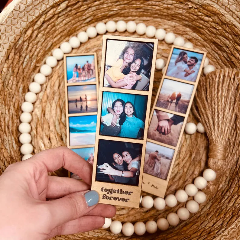 Wooden Photo Strip Fridge Magnet Pack Of 2