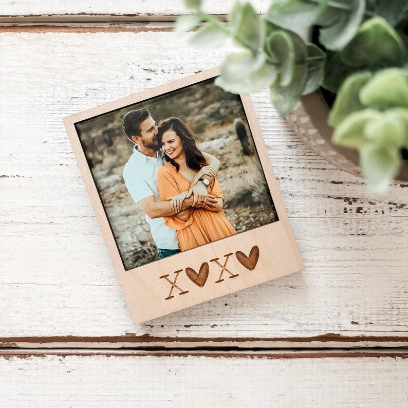 MDF Photo Frame With Text Fridge Magnet Pack Of 3