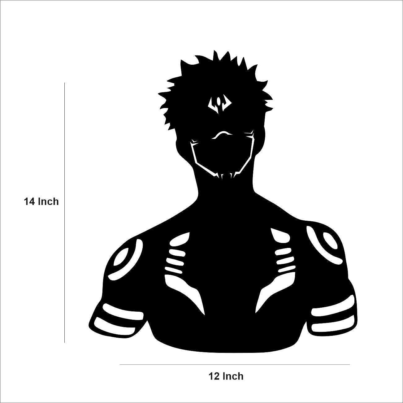 Sukuna Backlit Engineered Wood Red Anime Wall Sculpture