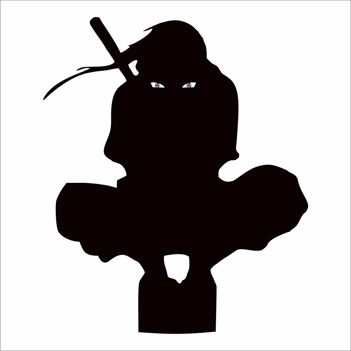 Itachi backlit Engineered Wood  Red Anime Wall Hanging