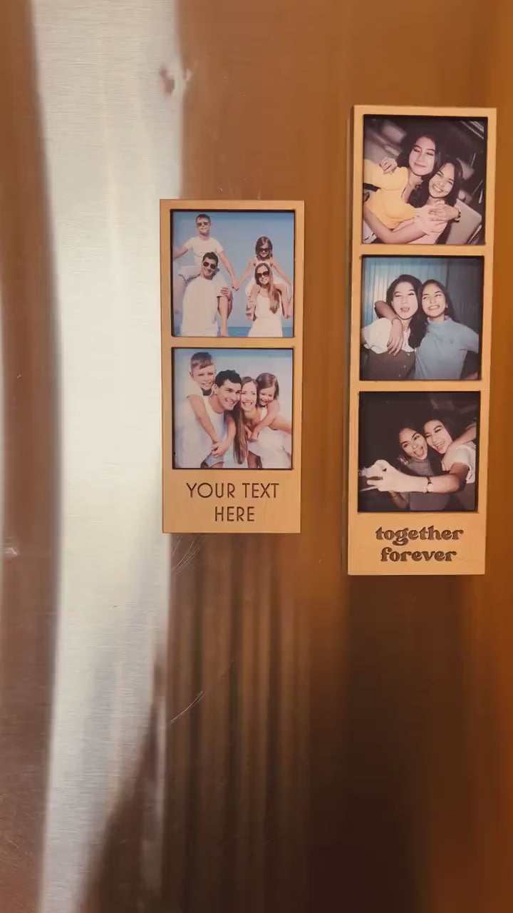 Wooden Photo Strip Fridge Magnet Pack Of 2