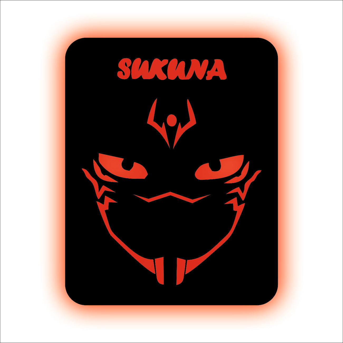 Sukuna Engineered Wood Red Anime Themed Free Anime Wall Sculpture