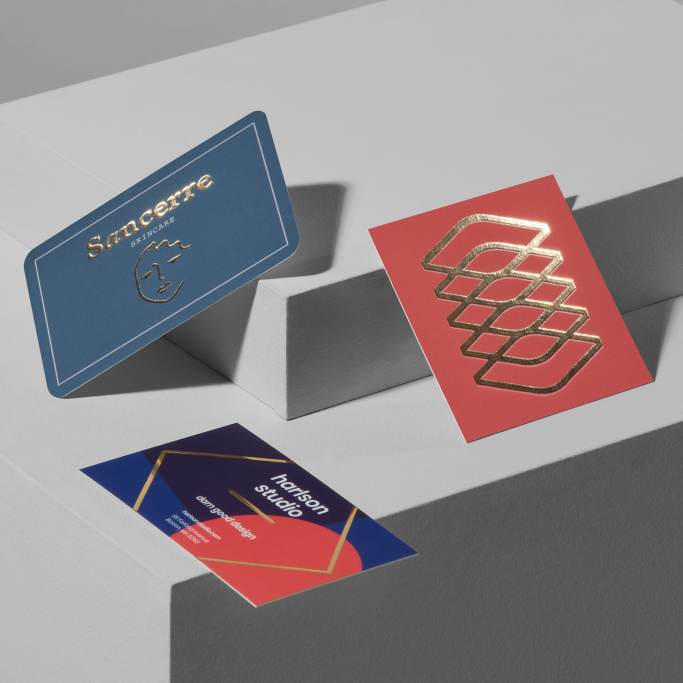 Golden Foil Matt Business Cards
