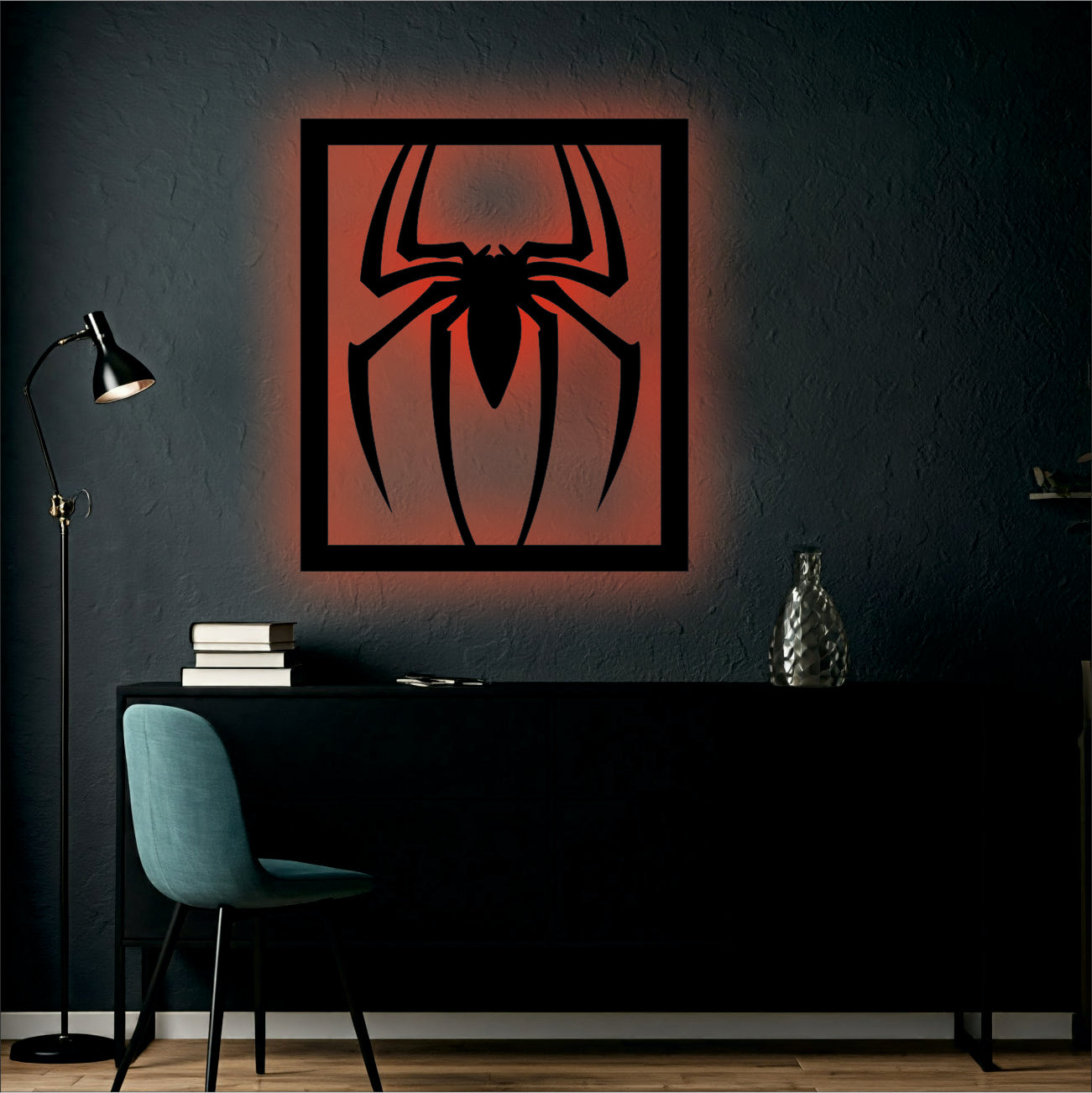Spiderman Logo Backlit Wall Decor