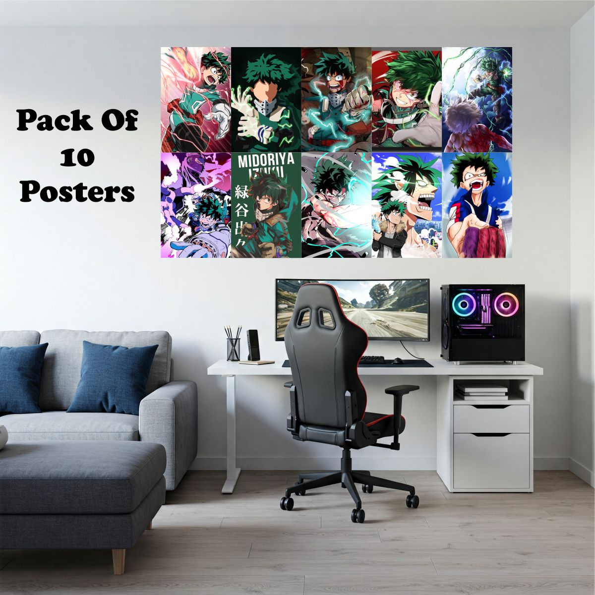 My Hero Academia Poster A4 Size Pack of 10 (Set 1)