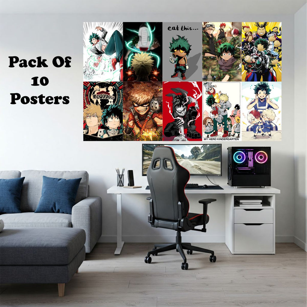 My Hero Academia Poster A4 Size Pack of 10 (Set 2)