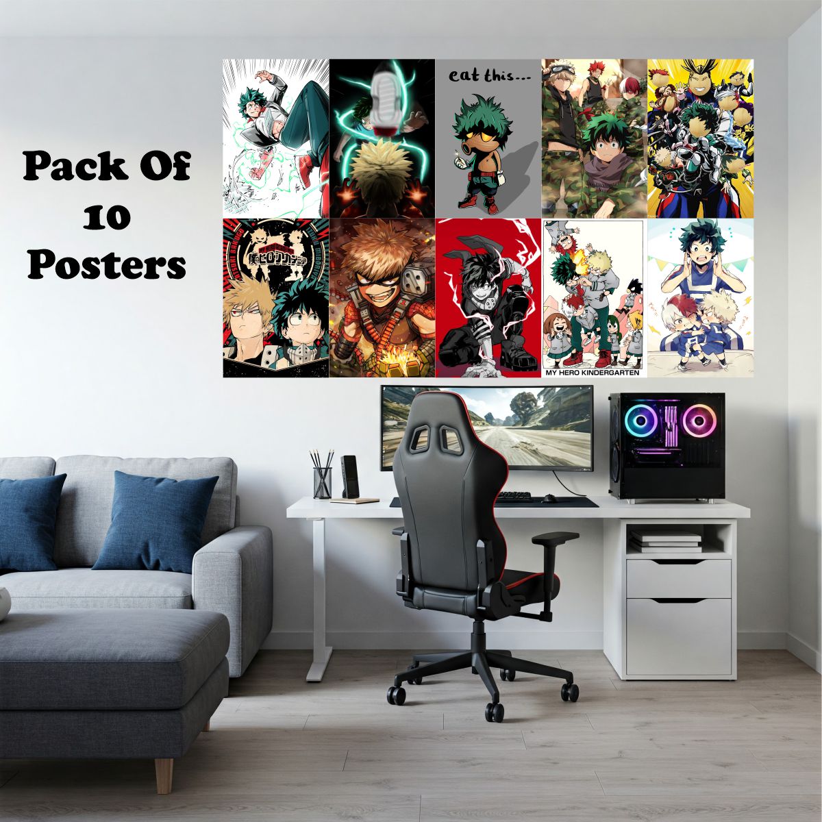 My Hero Academia Poster A4 Size Pack of 10 (Set 2)