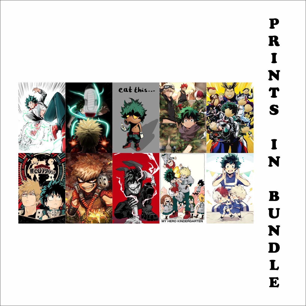 My Hero Academia Poster A4 Size Pack of 10 (Set 2)