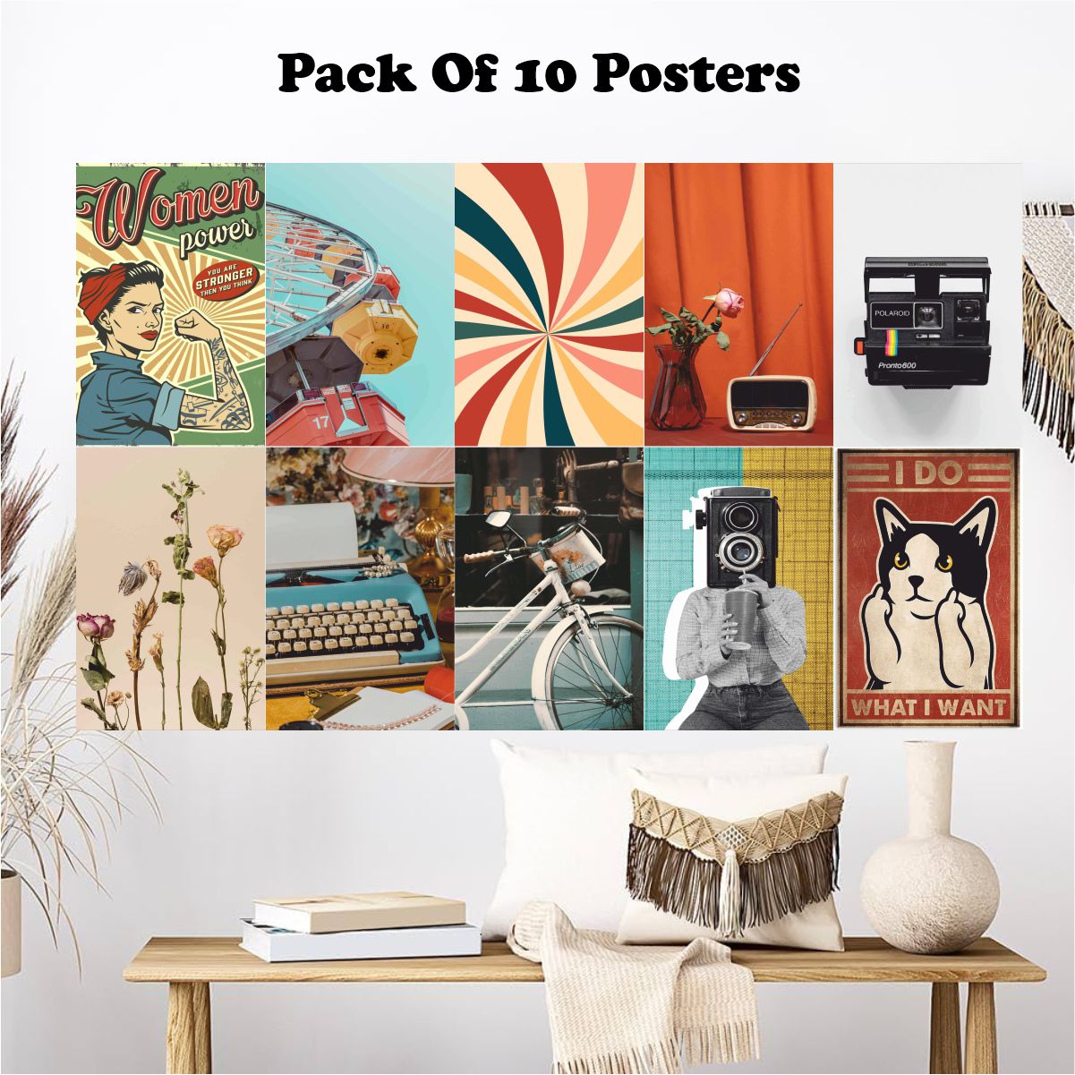 Retro posters A4 Size Set Of 10