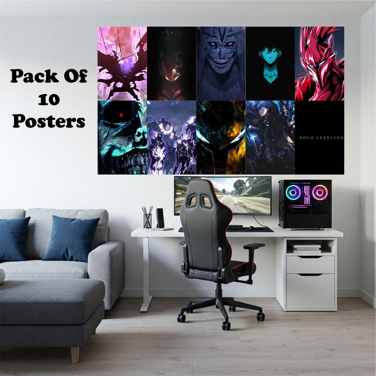 Solo Leveling Posters A4 Size Pack Of 10 (Set 3)