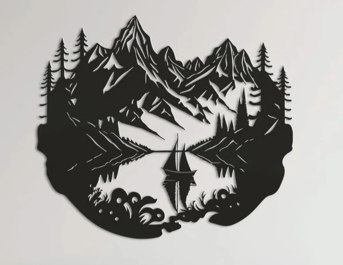 Black Engineered Wood Free Themed Wall Hangings