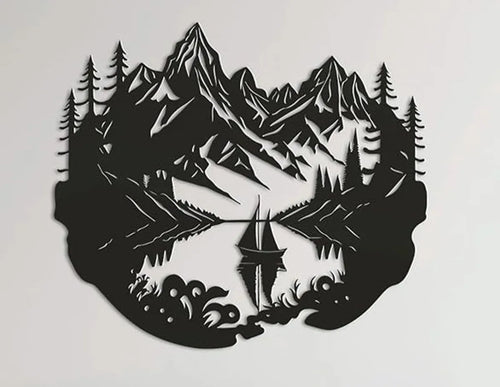 Black Engineered Wood Free Themed Wall Hangings