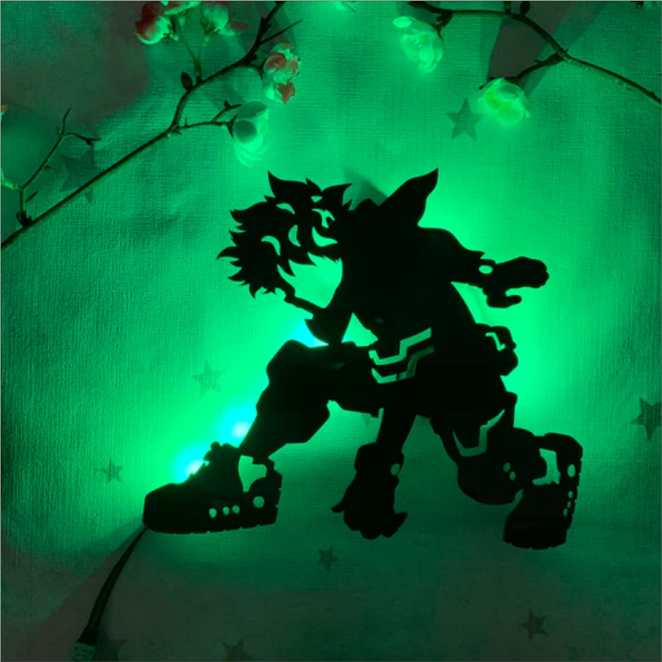 Izuku Midoriya Engineered Wood Green Anime Themed Wall Hanging